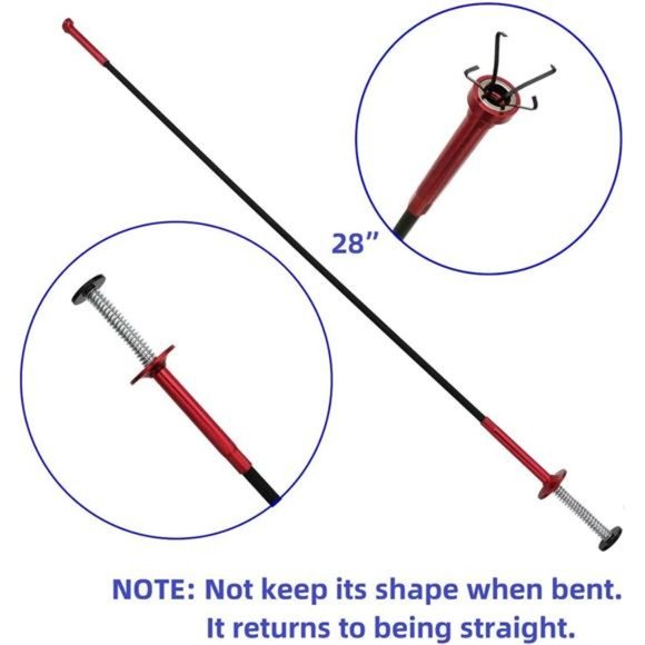 Flexible Claw Pickup Tool with Magnet, 28", 2-in-1 Magnetic Pickup Tool - Picture 3 of 5